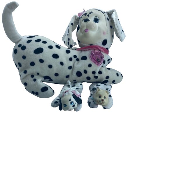 Puppy Surprise Jaxie the Dalmatian Mom Just Play Toy Dog Plush 2 Puppies - Picture 5 of 14